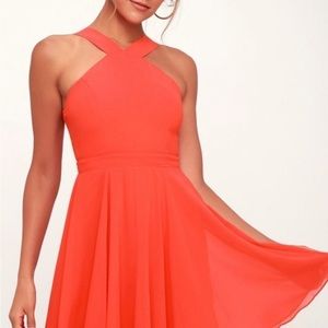 Lulu’s off the shoulder skater dress